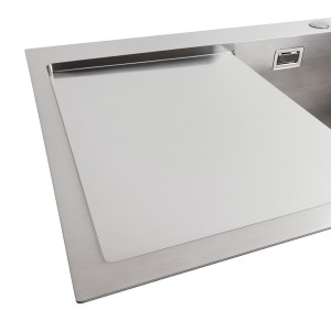 Кухонная мойка Platinum Handmade 78х50B R нержавеющая сталь два отверстия квадратный сифон 3.0/1.0 SP000037034 фото