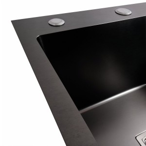 Кухонная мойка Platinum Handmade 78*50В PVD черная SP000037035 фото