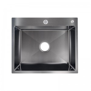 Кухонная мойка Lidz Handmade H6050B Brushed Black PVD 3.0/0.8 мм фото