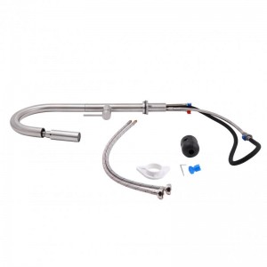 Смеситель для кухни Qtap Lenicka с выдвижным изливом QTLEN9138103UN Brushed 
Nickel PVD фото