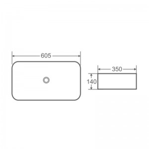 Раковина-чаша Qtap Tern 605x350x140 White с донным клапаном QT17112270W