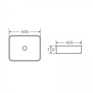 Раковина-чаша Qtap Tern 600x405x110 White с донным клапаном QT17112174W