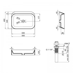 Раковина-чаша Qtap Scorpio 550х390х120 White с донным клапаном QT14112243W