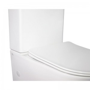 Унитаз-компакт Qtap Stork безободковый с сиденьем Soft-close QT15222178W фото
