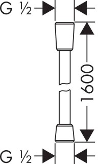 Душевой шланг Hansgrohe Comfortflex 160 см хром 28168000 схема