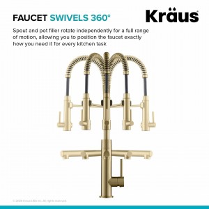 Кухонный смеситель Kraus KPF-1603SFACB бронза фото