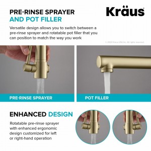 Кухонный смеситель Kraus KPF-1603SFACBMB бронза + черный мат фото