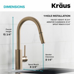 Кухонный смеситель Kraus KPF-2620BB бронза фото