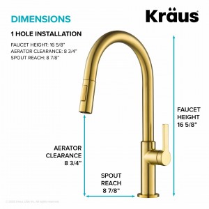 Кухонный смеситель Kraus KPF-2820BB бронза фото