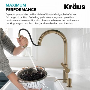 Кухонный смеситель Kraus KPF-2820BB бронза фото