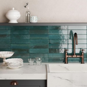 Плитка Marazzi Lume 6х24 Blue интерьер