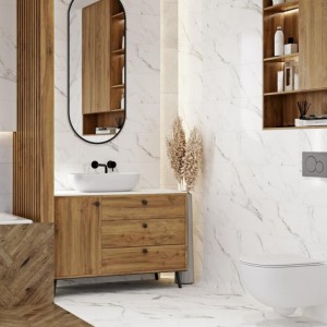 Грес Cersanit Arctic Stone 42х42 White мат интерьер