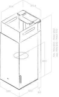 Вытяжка Elica HAIKU BL/A/32 схема