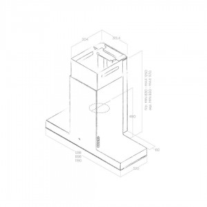 Вытяжка Elica HAIKU BL/A/120 схема