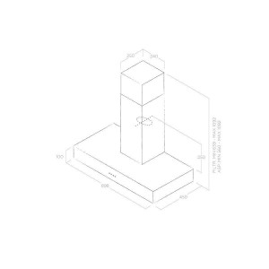 Вытяжка Elica SPOT URBAN CAST IRON/A/90 схема