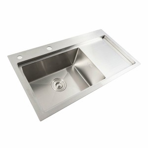 Кухонная мойка нержавейка 78*43 L Platinum Handmade два отверстия 3.0/0.8 мм SP000041345