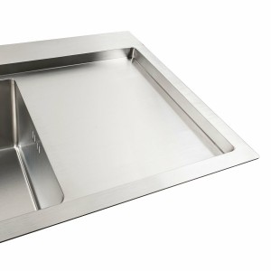 Кухонная мойка нержавейка 78*43 L Platinum Handmade два отверстия 3.0/0.8 мм SP000041345