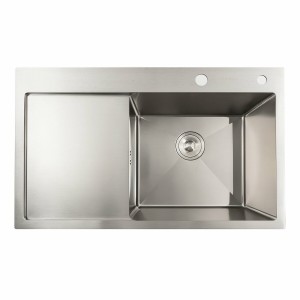 Кухонная мойка нержавейка 78*48 R Platinum Handmade два отверстия 3.0/0.8 мм 
SP000041329