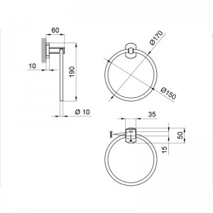 Держатель для полотенца Qtap Liberty D 160 мм QTLIBANT1160 Antic Bronze