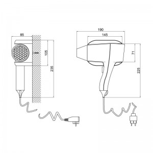 Фен с держателем Qtap Pohodli 1200 Вт QTF1200ROP White