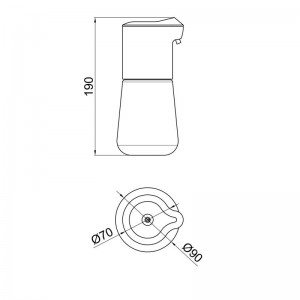 Дозатор для жидкого мыла Qtap Pohodli автоматический 4,5V QT144WH42926 White