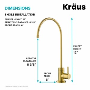 Кран кухонный для фильтра Kraus FF-100BB бронза фото