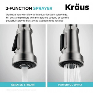 Смеситель кухонный Kraus KPF-4102SFS нержавеющая сталь фото