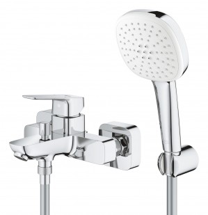 Смеситель для ванны с душ комплектом Grohe Cubeo 1018140000 хром