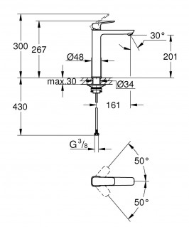 Смеситель для умывальника Grohe Cubeo XL-Size 1017290000 хром