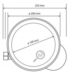 Зеркало косметическое c LED подсветкой Bemeta 112101144 схема