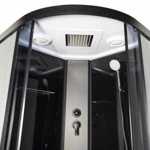 Гідромасажний бокс Vivia Nero 95 RC 90x90 см глибокий піддон фото
