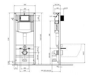 Инсталяционная система Cersanit SYSTEM 50 механическая K97-526 схема
