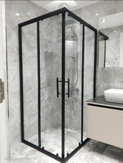 Душевая кабина Aquanil UNIMAR BLACK стекло прозрачное профиль черный 120x90x190 см фото
