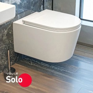 Унитаз подвесной безободковый VOLLE SOLO 2.0 вихревой слив сиденье дюропласт 1310.001000 фото
