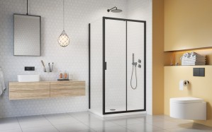 Бокова стінка Radaway Alienta Black S 800х1900 прозоре скло 10270080-54-01 фото