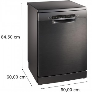 Отдельностоящая посудомоечная машина Bosch SMS4IKC62T черная нерж сталь 60 см фото
