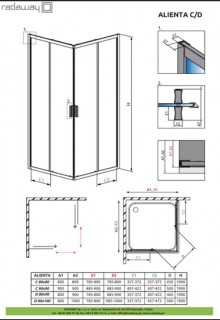 Душова кабіна Radaway Alienta Black D прямокутна 800х900х1900 прозоре скло 10258090-54-01