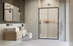 Душові двері Radaway Alienta Black DWJ 1300х1900 прозоре скло 10260130-54-01