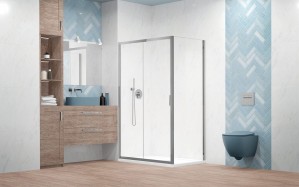Бокова стінка Radaway Alienta Chrome S 800х1900 прозоре скло 10270080-01-01
