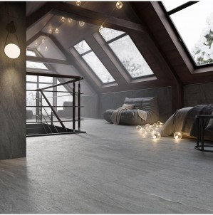 Грес Intergres Callisto 60x60 темно-серый 072MR интерьер