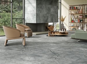 Грес Cersanit Silver Heels 59.8х119.8 Graphite интерьер