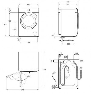 Стиральная машина с сушкой Electrolux EW7W4602U схема