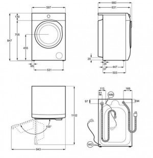 Стиральная машина с сушкой Electrolux EW8W7607QU схема