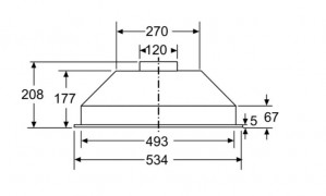 Вытяжка встраиваемая в шкаф Bosch DLN53AA70 схема