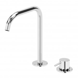 Смеситель для раковины на 2 отверстия настольный Bruma Leaf 167 002 5CR