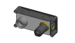 Смеситель для раковины на 2 отверстия настенный длина излива 200 мм Bruma 
Leaf 167 011 9CR Cromado фото