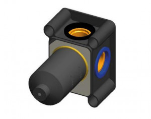 Встроенный однорычажный смеситель Bruma Leaf 167 120 1CR Cromado с 1 выходом схема