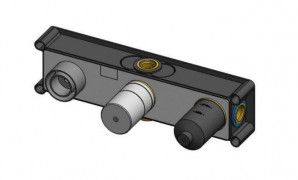 Смеситель скрытого монтажа на 3 отверстия с 2 выходами и ручным душем Bruma Leaf 167 311 6CR Cromado схема