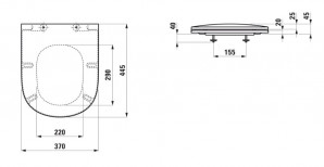 Унитаз подвесной Laufen LUA Rimless H8660800000001 52х36 см скрытый крепеж + крышка Soft-Close Slim фото