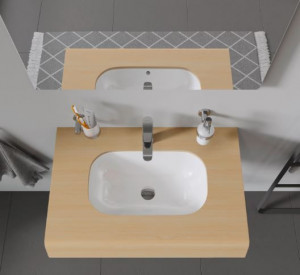 Раковина встраиваемая под столешницу Duravit 338490000 495*290 мм с переливом фото